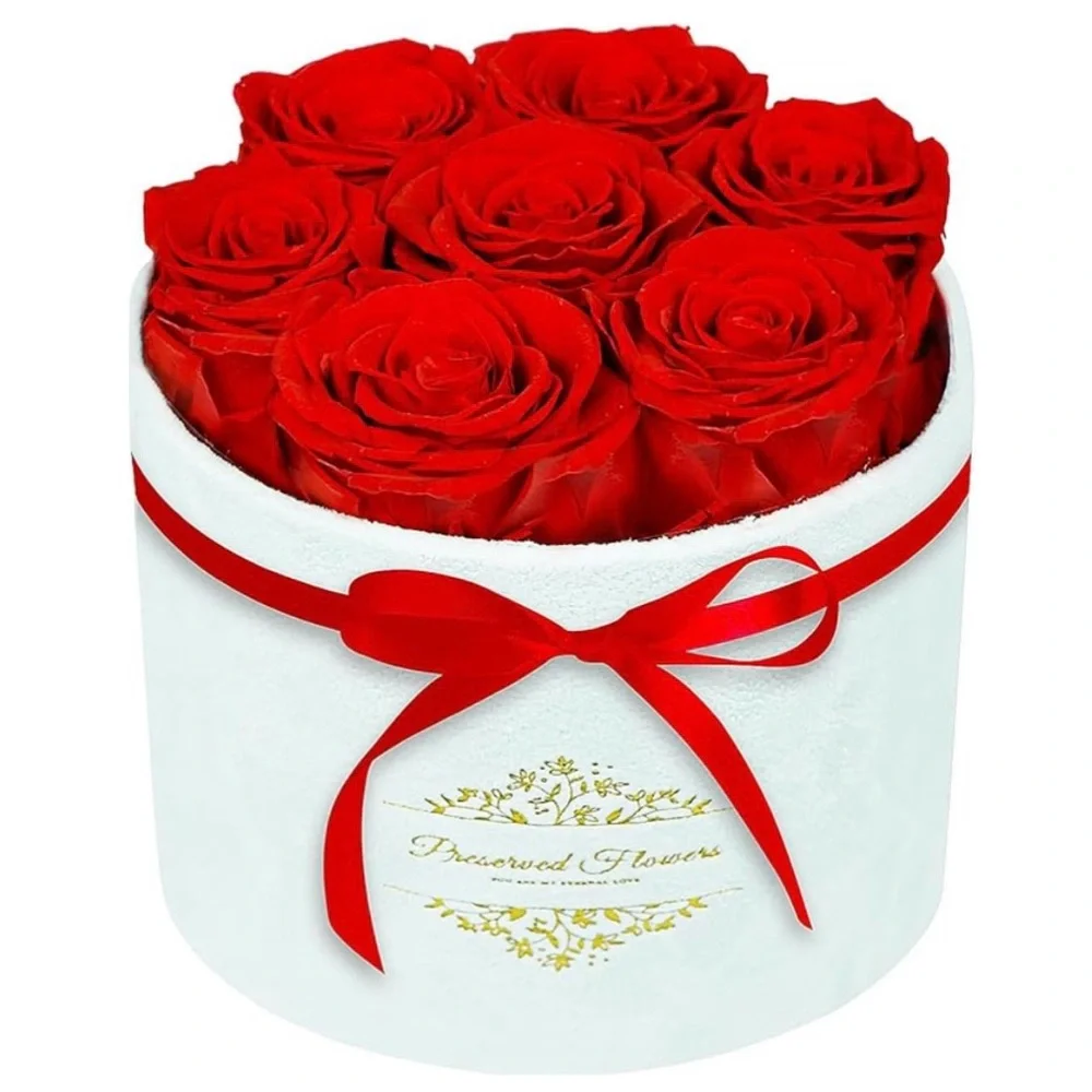 7 Forever Roses in a Luxury Suede Box – The Ultimate Romantic Gift